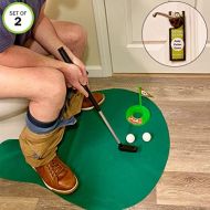 [아마존베스트]Evelots Potty Putter Toilet Mini Golf Game-Novelty Gag Gift-Putting Practice-2pc