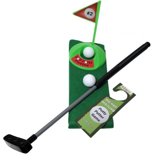  [아마존베스트]Evelots Potty Putter Toilet Mini Golf Game-Novelty Gag Gift-Putting Practice-2pc