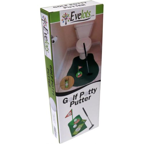  [아마존베스트]Evelots Potty Putter Toilet Mini Golf Game-Novelty Gag Gift-Putting Practice-2pc