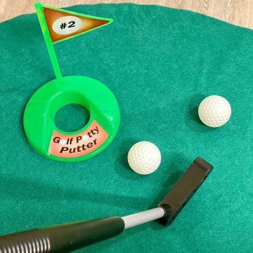  [아마존베스트]Evelots Potty Putter Toilet Mini Golf Game-Novelty Gag Gift-Putting Practice-2pc
