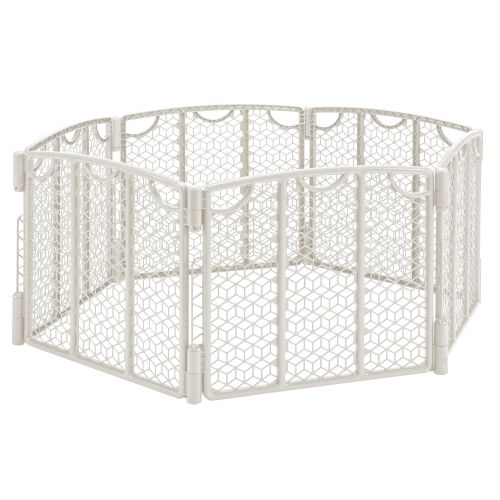 이븐플로 Evenflo Versatile Playspace IndoorOutdoor Gate, Cream