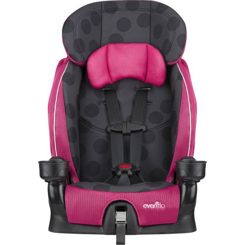 이븐플로 Evenflo Advanced Chase Lx Harness Booster Seat, Dotty Flamingo