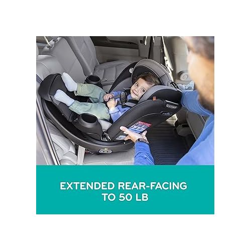 이븐플로 Evenflo Revolve360 Extend All-in-One Rotational Car Seat with Quick Clean Cover (Rockland Green)