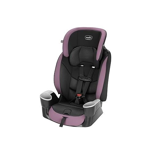 이븐플로 Evenflo Maestro Sport Convertible Booster Car Seat, Forward Facing, High Back, 5-Point Harness, For Kids 2 to 8 Years Old, Whitney Pink