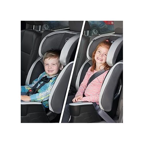 이븐플로 Evenflo Maestro Sport Convertible Booster Car Seat, Forward Facing, High Back, 5-Point Harness, For Kids 2 to 8 Years Old, Whitney Pink