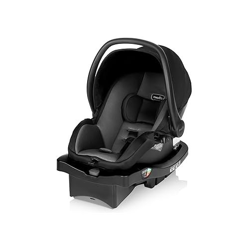 이븐플로 Evenflo LiteMax 35 Infant Car Seat, Lightweight, Extended Use, Belt Lock-Off, Ergonomic Handle