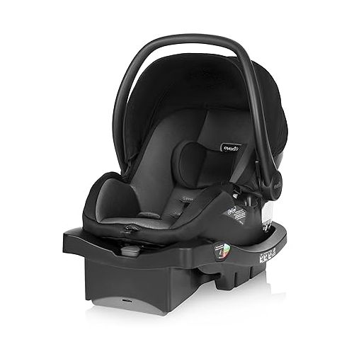 이븐플로 Evenflo LiteMax 35 Infant Car Seat, Lightweight, Extended Use, Belt Lock-Off, Ergonomic Handle