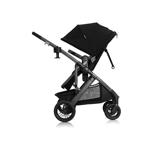 이븐플로 Evenflo Pivot Suite Travel System with LiteMax Infant Car Seat with Anti-Rebound Bar Dunloe Black