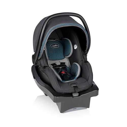 이븐플로 Evenflo LiteMax DLX Infant Car Seat with FreeFlow Fabric, SafeZone and Load Leg Base