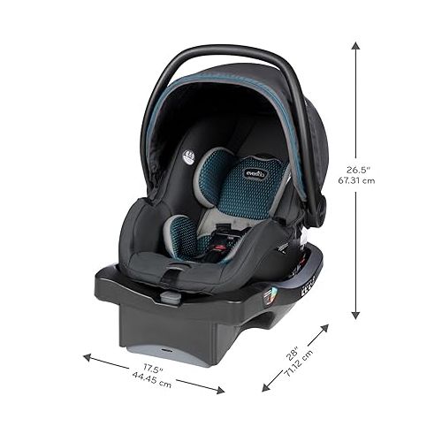 이븐플로 Evenflo LiteMax DLX Infant Car Seat with FreeFlow Fabric, SafeZone and Load Leg Base