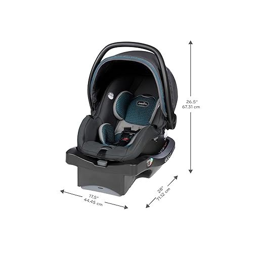 이븐플로 Evenflo LiteMax DLX Infant Car Seat with FreeFlow Fabric, SafeZone and Load Leg Base