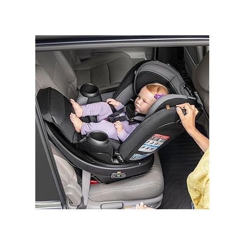 이븐플로 Evenflo Revolve360 Extend All-in-One Rotational Car Seat with Quick Clean Cover (Revere Gray)