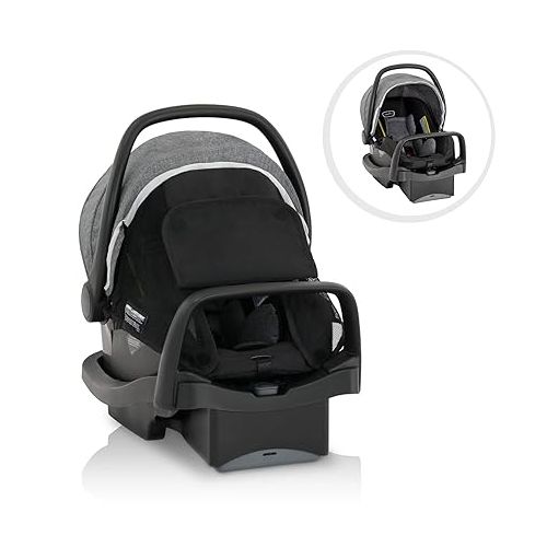 이븐플로 Evenflo LiteMax Vizor Infant Car Seat (Sable Black)