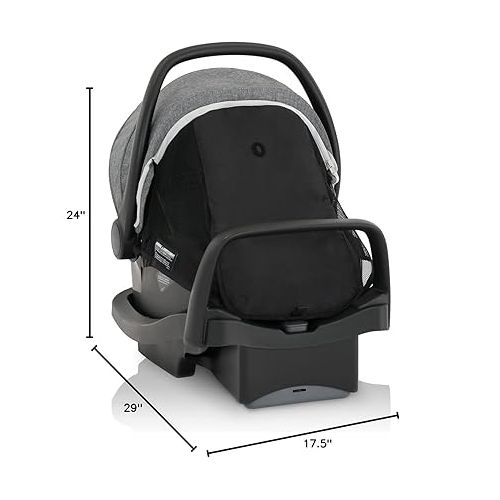 이븐플로 Evenflo LiteMax Vizor Infant Car Seat (Sable Black)