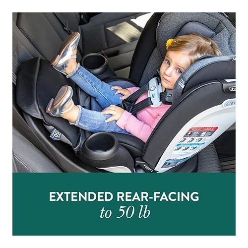 이븐플로 Evenflo Gold Revolve360 Extend All-in-One Rotational Car Seat with Green & Gentle Fabric (Emerald Green)