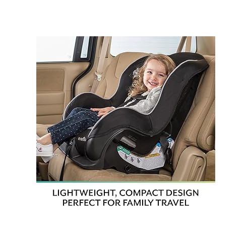 이븐플로 Evenflo Tribute LX 2-in-1 Lightweight Convertible Car Seat, Travel Friendly (Saturn Gray)