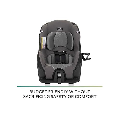 이븐플로 Evenflo Tribute LX 2-in-1 Lightweight Convertible Car Seat, Travel Friendly (Saturn Gray)