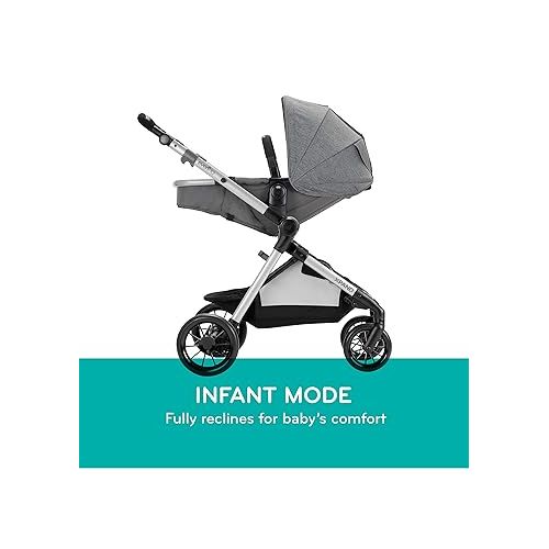 이븐플로 Evenflo Pivot Xpand Modular Travel System with SafeMax Infant Car Seat