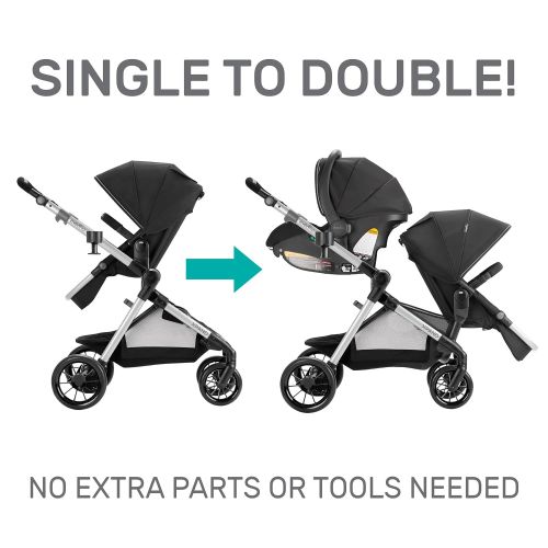 이븐플로 Evenflo Pivot Xpand Modular Travel System, Baby Stroller, Up to 22 Configurations, Extra-Large Storage, Single-to-Double Stroller, Durable Construction, Compact Folding Design, Per