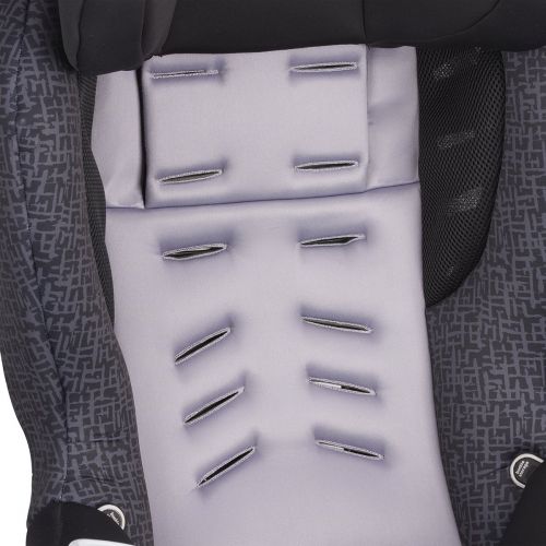 이븐플로 Evenflo Stratos 65 Convertible Car Seat, 2 Car Seats in 1, Forward / Rear Facing Car Seat, Air Flow Vents, Removable Body Pillow, Rollover-Tested, Quick-Connect LATCH Hooks, Boulde