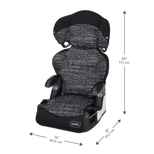 이븐플로 Evenflo Big Kid AMP High Back Booster Car Seat, Static Black