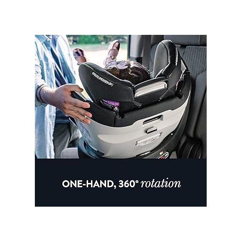 이븐플로 Evenflo Gold Revolve360 Extend All-in-One Rotational Car Seat with SensorSafe (Onyx Black)