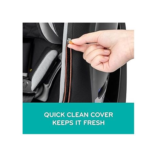이븐플로 Evenflo Revolve360 Slim 2-in-1 Rotational Car Seat with Quick Clean Cover (Stow Blue)