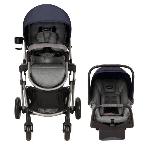 이븐플로 [아마존 핫딜]  [아마존핫딜]Evenflo Pivot Modular Travel System, Lightweight Baby Stroller, Sleek & Versatile, Easy Infant Car Seat...