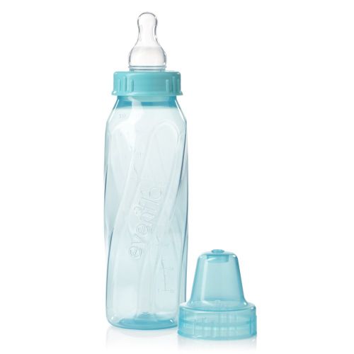 이븐플로 [아마존베스트]Evenflo Feeding Classic Tinted Plastic Standard Neck Bottles for Baby, Infant and Newborn - Teal/Green/Blue, 8 Ounce (Pack of 12)