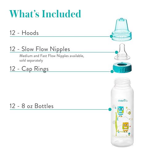 이븐플로 [아마존베스트]Evenflo Feeding Zoo Friends Polypropylene Bottles for Baby, Infant and Newborn -...