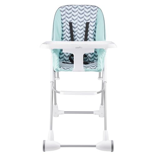 이븐플로 [아마존베스트]Evenflo Symmetry Flat Fold High Chair, Spearmint Spree