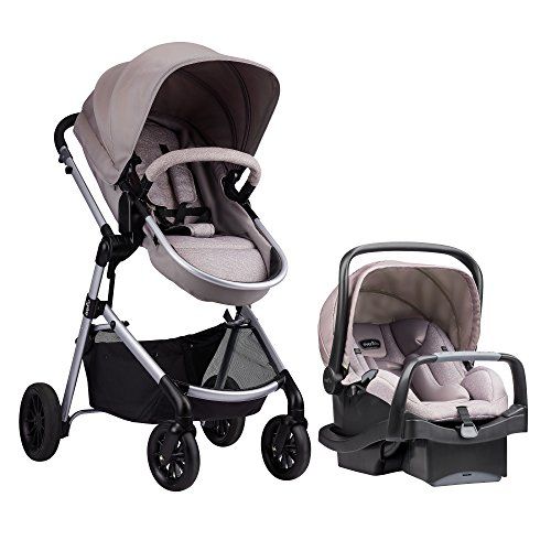 이븐플로 [아마존베스트]Evenflo Pivot Modular Travel System, Lightweight Baby Stroller, Sleek & Versatile, Easy Infant Car Seat...