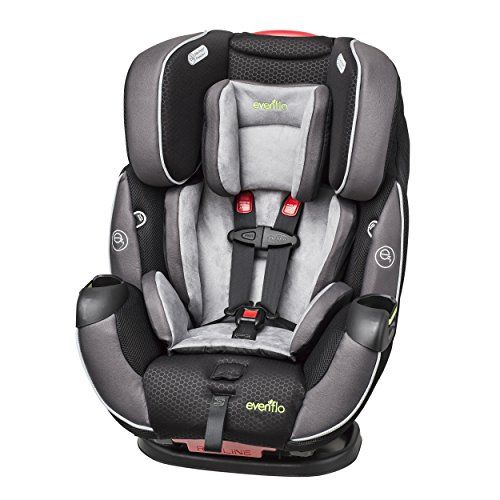 이븐플로 [아마존베스트]Evenflo Symphony Elite All-In-One Convertible Car Seat, 5-Point Infinite Slide Harness, Easy to Install, Forward / Rear Facing, Booster Seat, 110-lb Capacity, Multiple-Position Rec