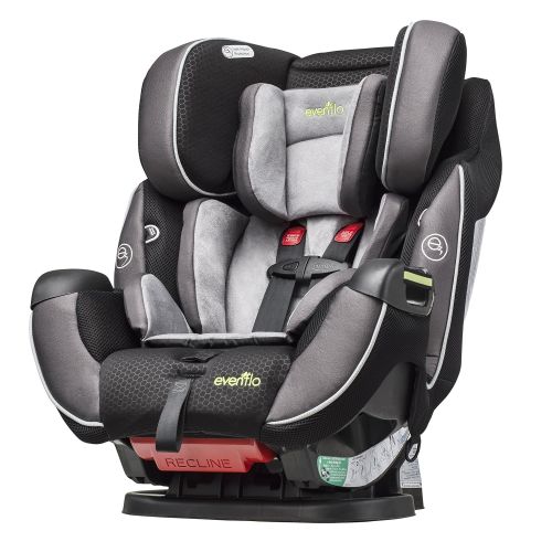 이븐플로 [아마존베스트]Evenflo Symphony Elite All-In-One Convertible Car Seat, 5-Point Infinite Slide Harness, Easy to Install, Forward / Rear Facing, Booster Seat, 110-lb Capacity, Multiple-Position Rec