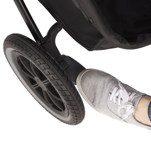 이븐플로 [아마존베스트]Evenflo Folio3 Stroll & Jog Travel System w/LiteMax 35 Infant Car Seat, Crossover Versatility, Ultra-Compact, Self-Standing Folding Design, 12” Air-Filled Tires, Front Wheel Swivel