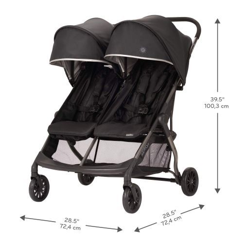 이븐플로 [아마존베스트]Evenflo Aero2 Ultra-Lightweight Double Stroller, Compact, Self-Standing Folding Design, Shopping Basket...