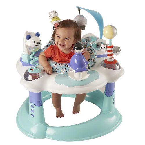 이븐플로 [아마존베스트]Evenflo Exersaucer Bounce and Learn, Polar Playground