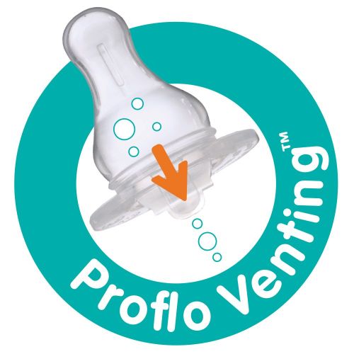 이븐플로 Evenflo Feeding Glass Premium Proflo Vented Plus Bottles for Baby, Infant and Newborn - Helps Reduce Colic - Clear, 8 Ounce (Pack of 6)