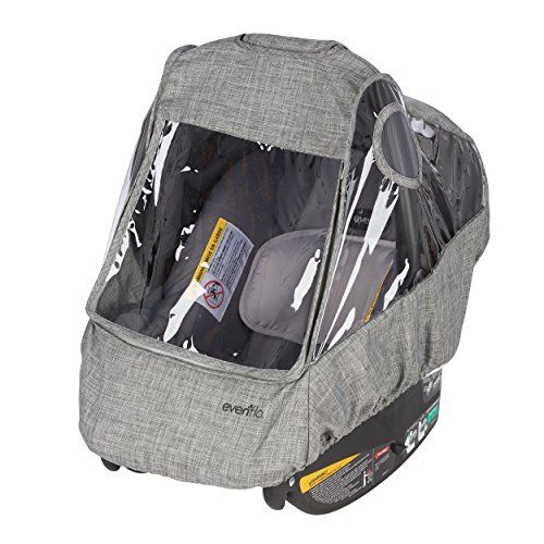 이븐플로 Evenflo Infant Car Seat Weather Shield and Rain Cover, Grey Melange