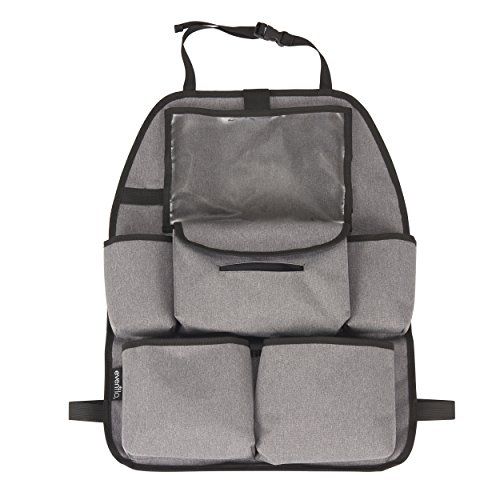 이븐플로 Evenflo Deluxe Car Backseat Organizer, Grey Melange