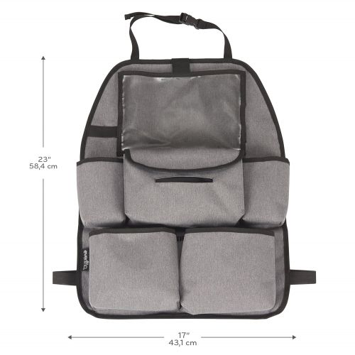 이븐플로 Evenflo Deluxe Car Backseat Organizer, Grey Melange