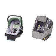 Evenflo LiteMax 35 Infant Car Seat with Infant Car Seat Weather Shield and Rain Cover, Grey Melange