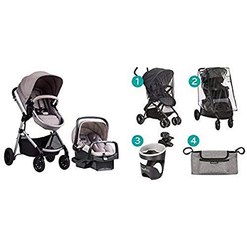 이븐플로 Evenflo Pivot Modular Travel System with SafeZone Base for SafeMax Infant Car Seat