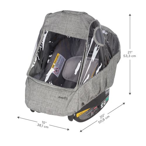 이븐플로 Evenflo Infant Car Seat Weather Shield and Rain Cover, Grey Melange