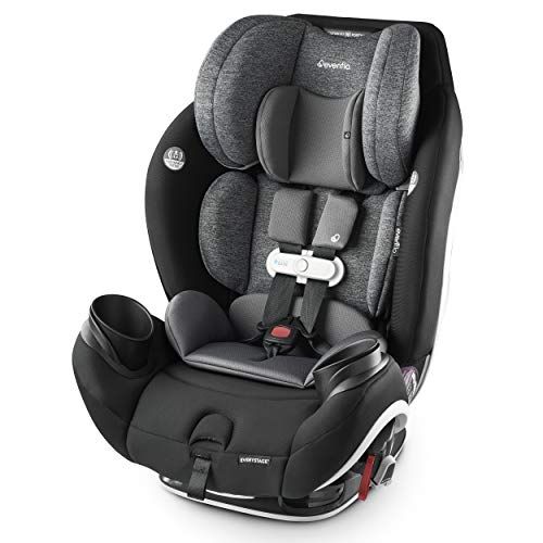 이븐플로 Evenflo Gold SensorSafe EveryStage Smart All-in-One Convertible Car Seat, Moonstone, Black