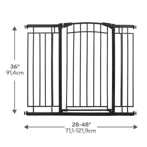 이븐플로 Evenflo Multi-Use Decor Tall Walk-Thru Gate, Black Metal