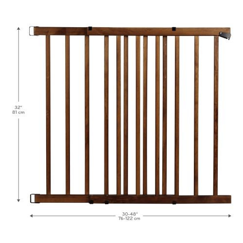 이븐플로 Evenflo Top of The Stair Extra Tall Hardware Mount Gate, Dark Wood