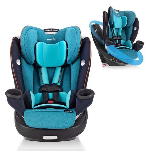 이븐플로 Evenflo Gold Revolve360 Rotational All-in-One Convertible Car Seat (Sapphire Blue)