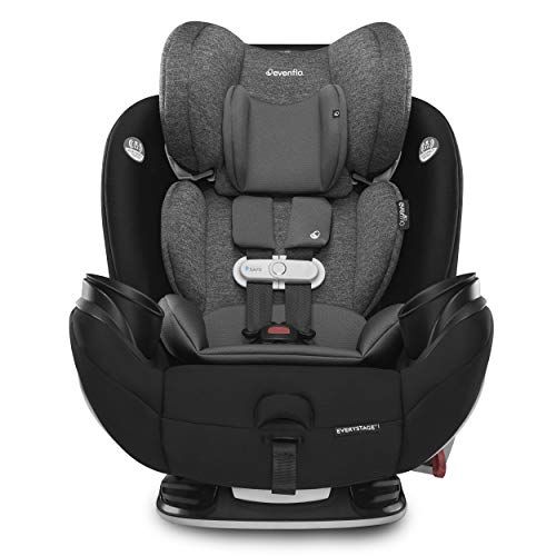 이븐플로 Evenflo Gold SensorSafe EveryStage Smart All-in-One Convertible Car Seat, Moonstone, Black