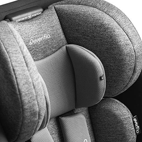 이븐플로 Evenflo Gold SensorSafe EveryStage Smart All-in-One Convertible Car Seat, Moonstone, Black